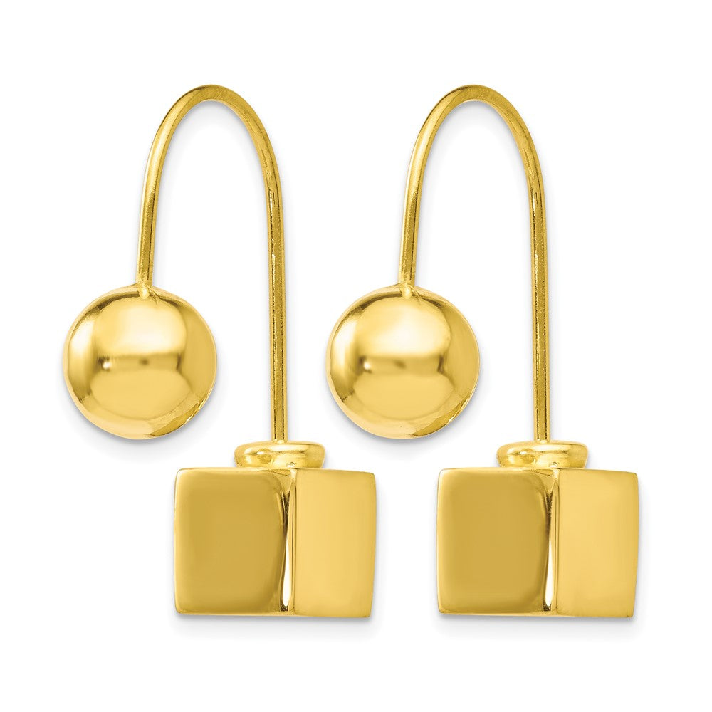 Sterling Silver Gold-tone Dangle Earrings