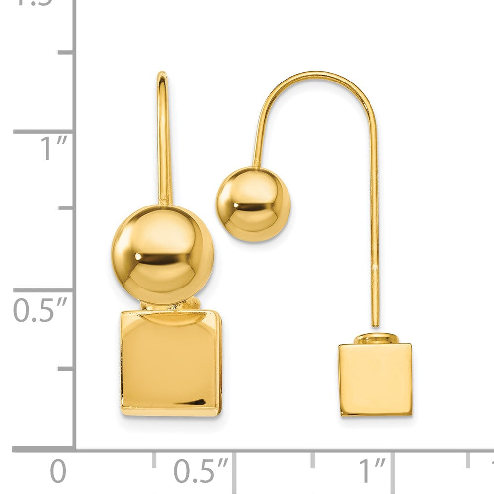Sterling Silver Gold-tone Dangle Earrings