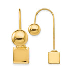 Sterling Silver Gold-tone Dangle Earrings