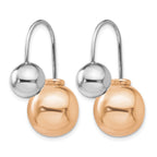 Sterling Silver & Rose-tone Dangle Earrings