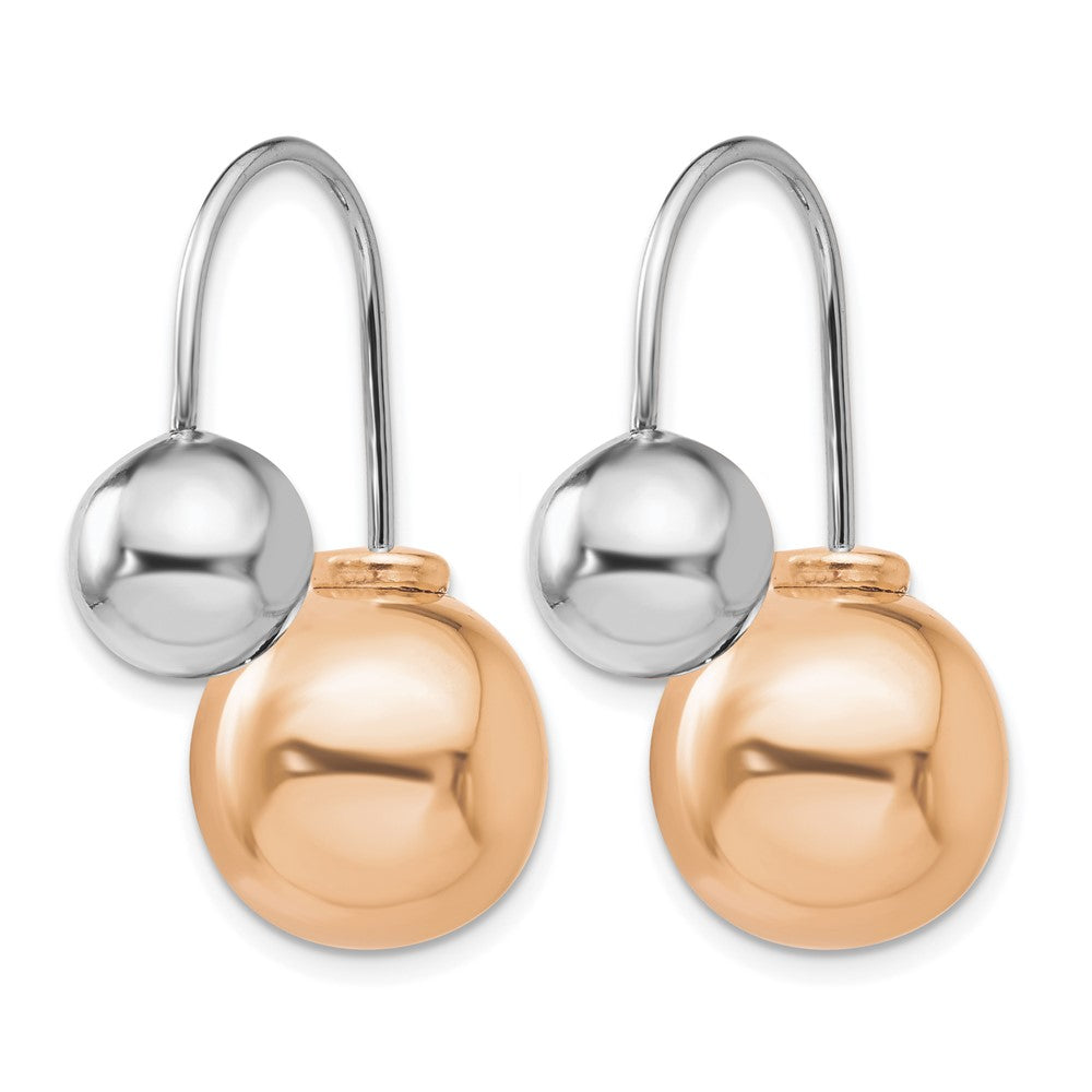 Sterling Silver & Rose-tone Dangle Earrings