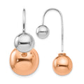 Sterling Silver & Rose-tone Dangle Earrings