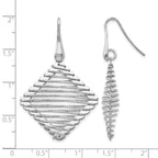 Sterling Silver Rhodium-plated Shepherd Hook Earrings