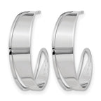 Sterling Silver Polished Fancy Post Hoop Earrings