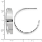 Sterling Silver Polished Fancy Post Hoop Earrings