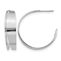 Sterling Silver Polished Fancy Post Hoop Earrings