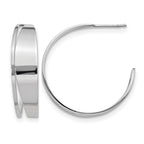 Sterling Silver Polished Fancy Post Hoop Earrings