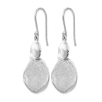 Sterling Silver Radiant Essence Polished Textured Dangle Earrings