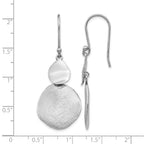 Sterling Silver Radiant Essence Polished Textured Dangle Earrings
