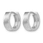 SS RH-plated Radiant Essence Textured Huggie Hoop Earrings