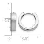 SS RH-plated Radiant Essence Textured Huggie Hoop Earrings
