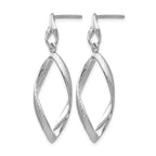 SS RH-plated Radiant Essence Textured Post Dangle Earrings