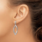 SS RH-plated Radiant Essence Textured Post Dangle Earrings