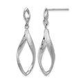 SS RH-plated Radiant Essence Textured Post Dangle Earrings