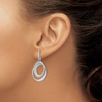 SS RH-plated Radiant Essence Textured Post Dangle Earrings