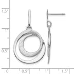 SS RH-plated Radiant Essence Textured Post Dangle Earrings