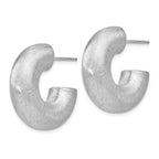 Sterling Silver Radiant Essence J Hoop Post Earrings