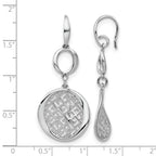 Sterling Silver Rhodium-plated Filigree Dangle Earrings