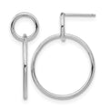 Sterling Silver RH-plated Polished Post Dangle Earrings