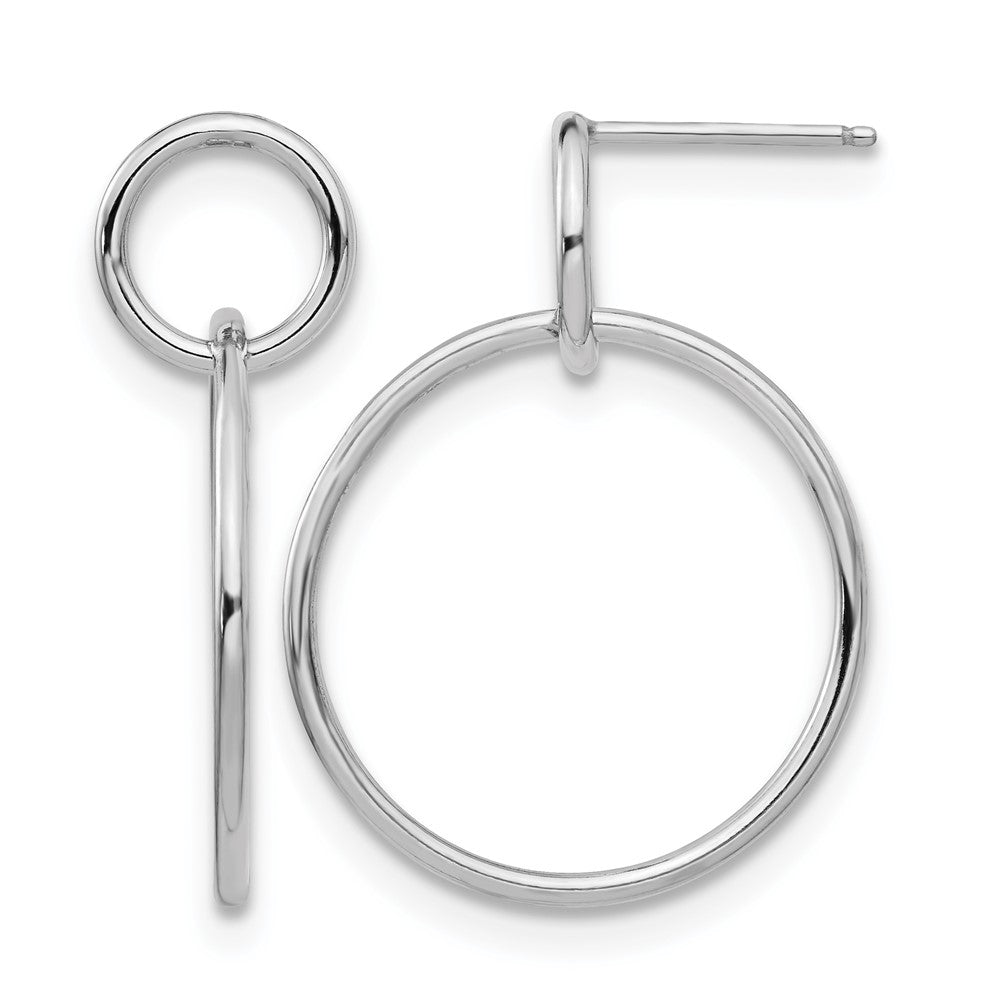 Sterling Silver RH-plated Polished Post Dangle Earrings