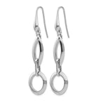 Sterling Silver RH-plated Dangle Earrings