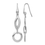 Sterling Silver RH-plated Dangle Earrings