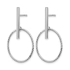 Sterling Silver Rhod Radiant Essence D/C Post Dangle Earrings