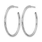 Sterling Silver Rhod Radiant Essence D/C Post Dangle Earrings