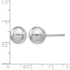 Sterling Silver Rhod Radiant Essence 10mm Ball Post Earrings