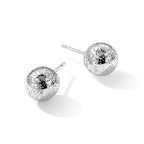 Sterling Silver Rhod Radiant Essence 10mm Ball Post Earrings
