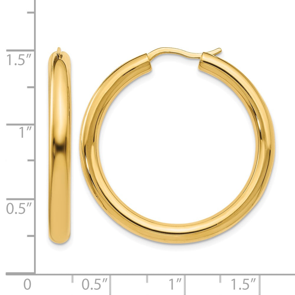 Sterling Silver Gold-plated 3.5mm Tube Earrings