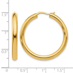 Sterling Silver Gold-plated 3.5mm Tube Earrings