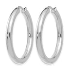 Sterling Silver Rhodium-plated 3.5mm Tube Earrings