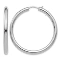 Sterling Silver Rhodium-plated 3.5mm Tube Earrings