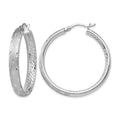 Sterling Silver Rhodium In/Out D/C Earrings