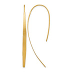 Sterling Silver Gold-plated Polished and Brushed Earrings