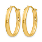 Sterling Silver Gold-plated Polished Oval Hoop Earrings