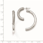 Sterling Silver Polished D/C Removable Front Back Earrings