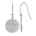 Sterling Silver RH-plated Polished Preciosa Crystal Earrings