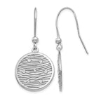 Sterling Silver RH-plated Polished Preciosa Crystal Earrings
