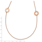 Sterling Silver Rose-tone Fancy Necklace