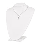 Sterling Silver Rhodium-plated CZ Cross w/1.5 in ext. Necklace