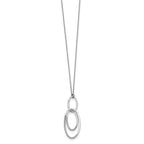 Sterling Silver Rhodium-plated Polished w/1.5in ext. Necklace