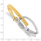 Sterling Silver & Gold-tone Polished Bangle Bracelet