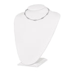 Sterling Silver Rhod-plated Polished/ Satin w/1.5in ext. Necklace