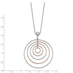 Sterling Silver Rose Gold-Plated D/C w/1in ext. Necklace