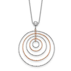 Sterling Silver Rose Gold-Plated D/C w/1in ext. Necklace