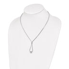 Sterling Silver Polished & Laser Cut Bead Necklace