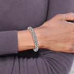 Sterling Silver Polished D/C Bangle