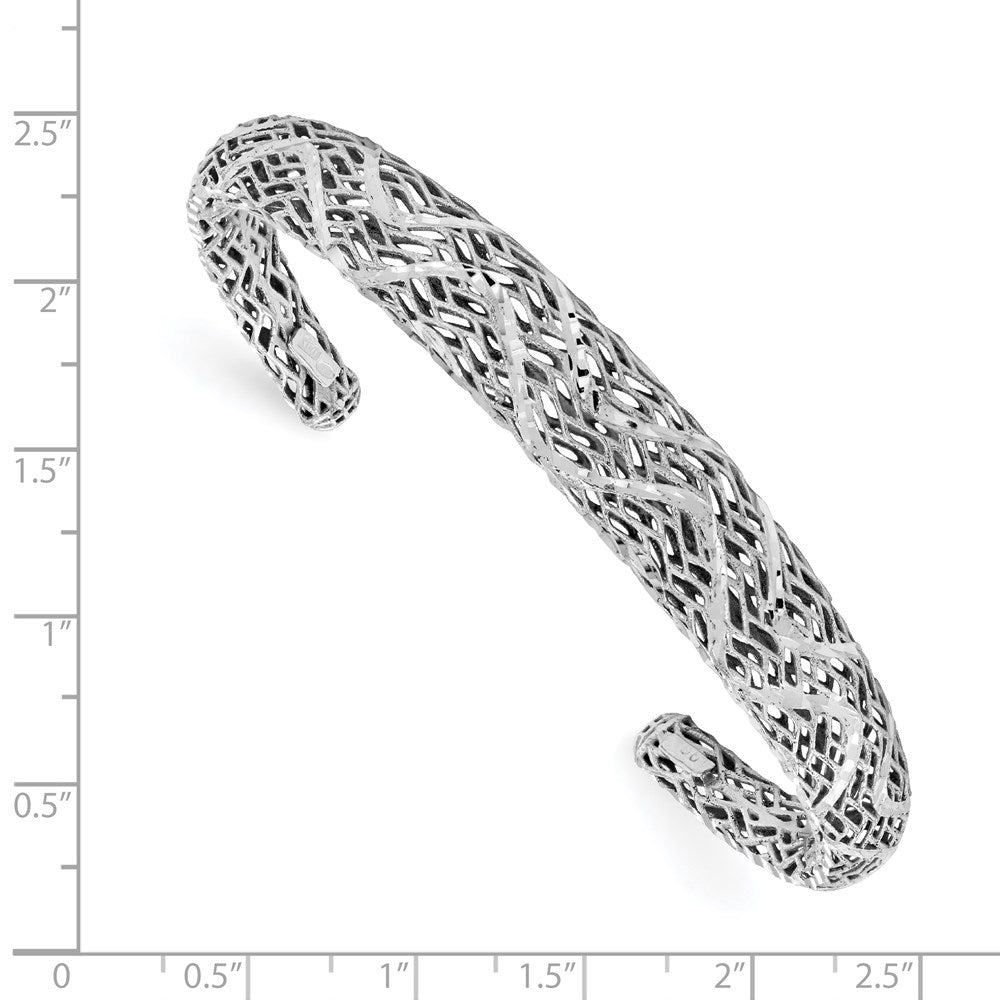 Sterling Silver Polished D/C Bangle